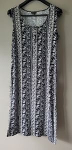 Elephant print sleeveless midi dress